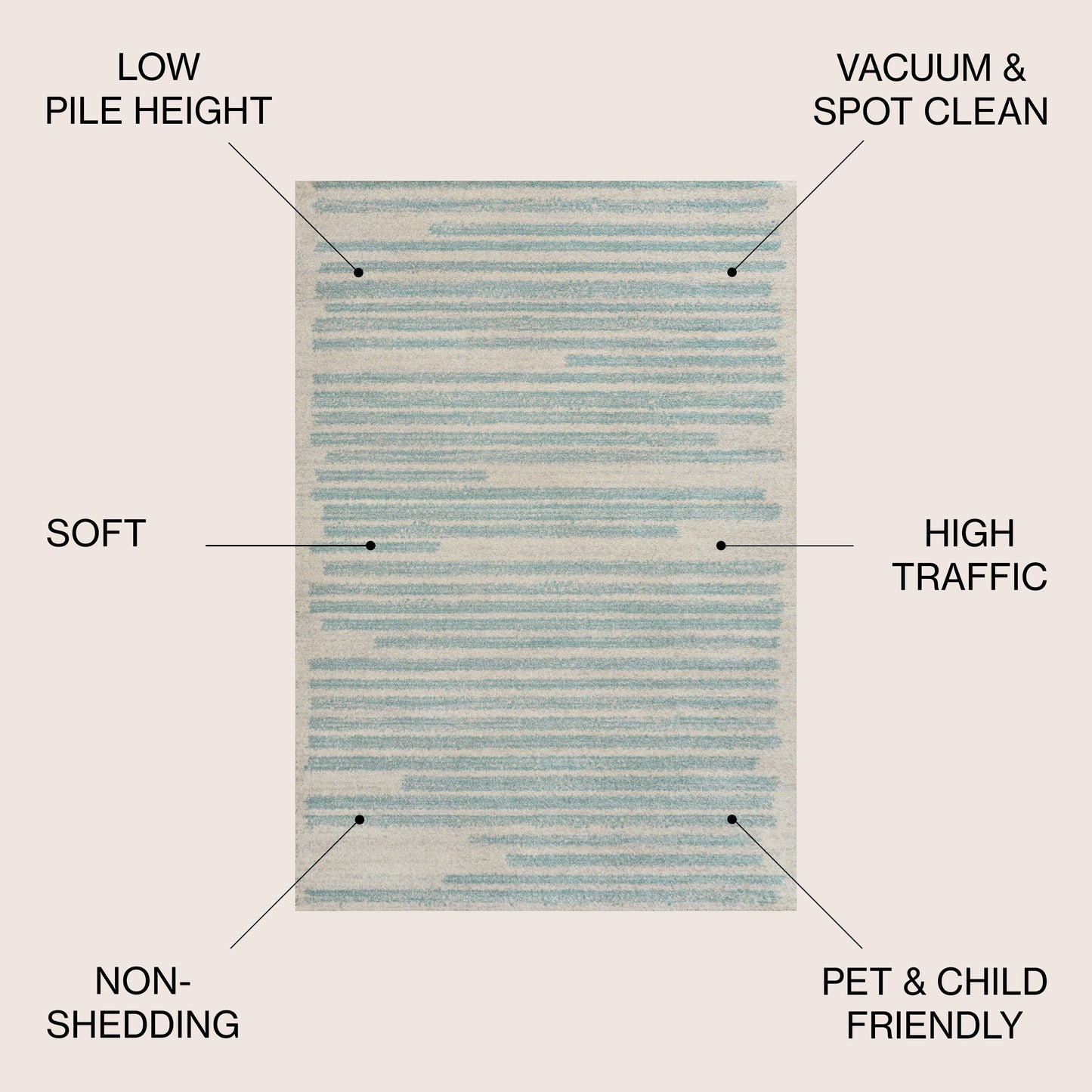 JONATHAN Y Aksil Tappeto moderno a righe berbero