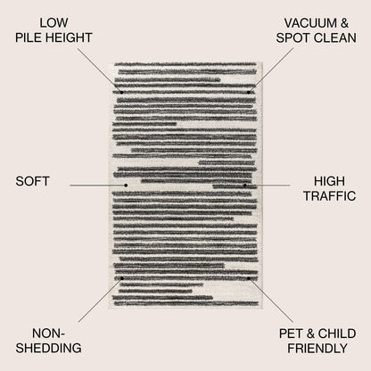 JONATHAN Y Aksil Tappeto moderno a righe berbero