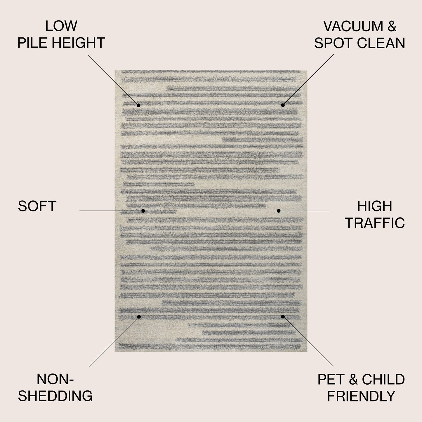 JONATHAN Y Aksil Tappeto moderno a righe berbero