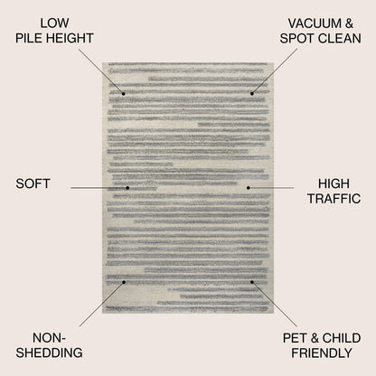 JONATHAN Y Aksil Tappeto moderno a righe berbero