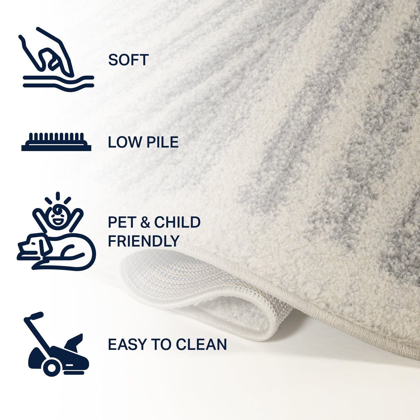 JONATHAN Y Aksil Tappeto moderno a righe berbero