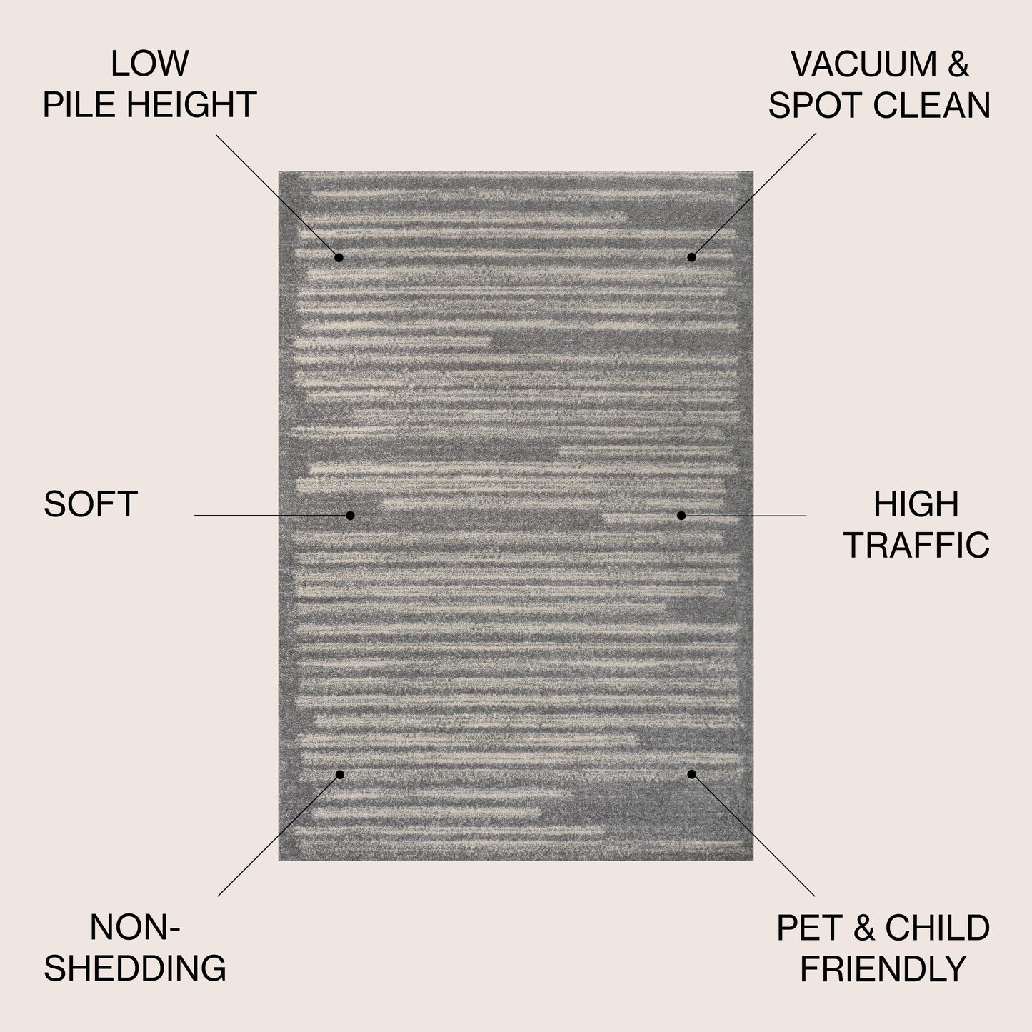 JONATHAN Y Aksil Tappeto moderno a righe berbero