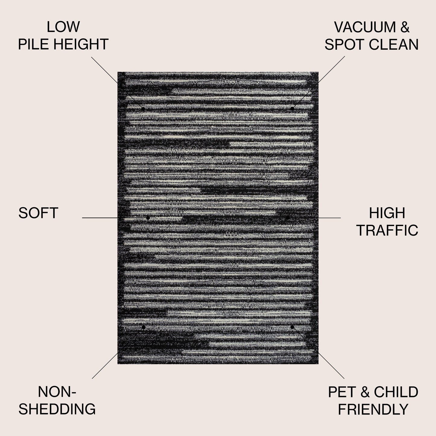 JONATHAN Y Aksil Tappeto moderno a righe berbero