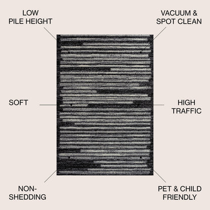 JONATHAN Y Aksil Tappeto moderno a righe berbero