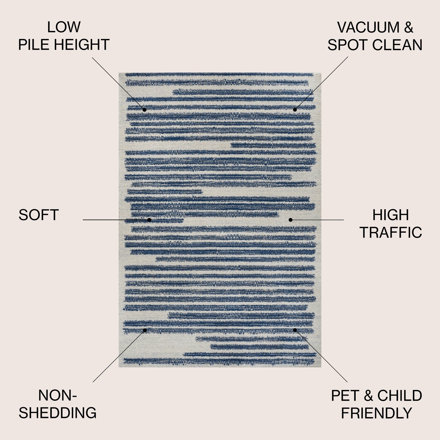 JONATHAN Y Aksil Tappeto moderno a righe berbero