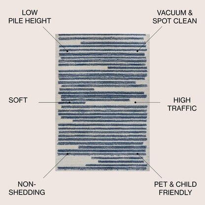 JONATHAN Y Aksil Tappeto moderno a righe berbero