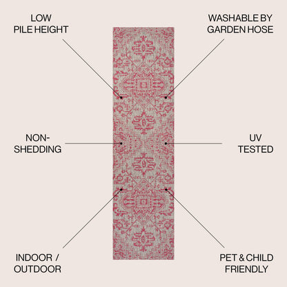 Tappeto per interni/esterni JONATHAN Y Charleston Medallion