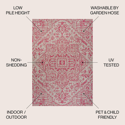 Tappeto per interni/esterni JONATHAN Y Charleston Medallion