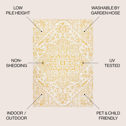 Tappeto per interni/esterni JONATHAN Y Charleston Medallion