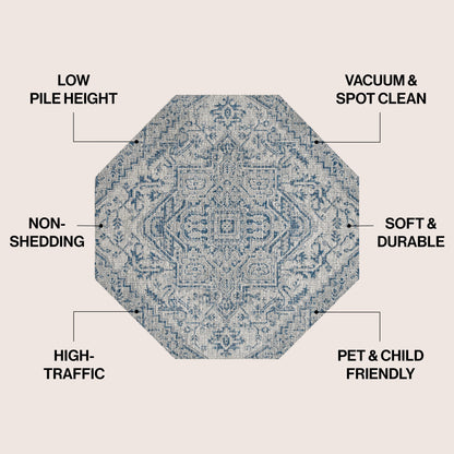 Tappeto per interni/esterni JONATHAN Y Charleston Medallion