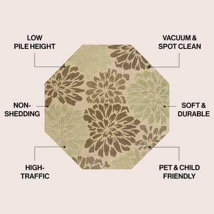 Tappeto per interni/esterni con trama floreale JONATHAN Y