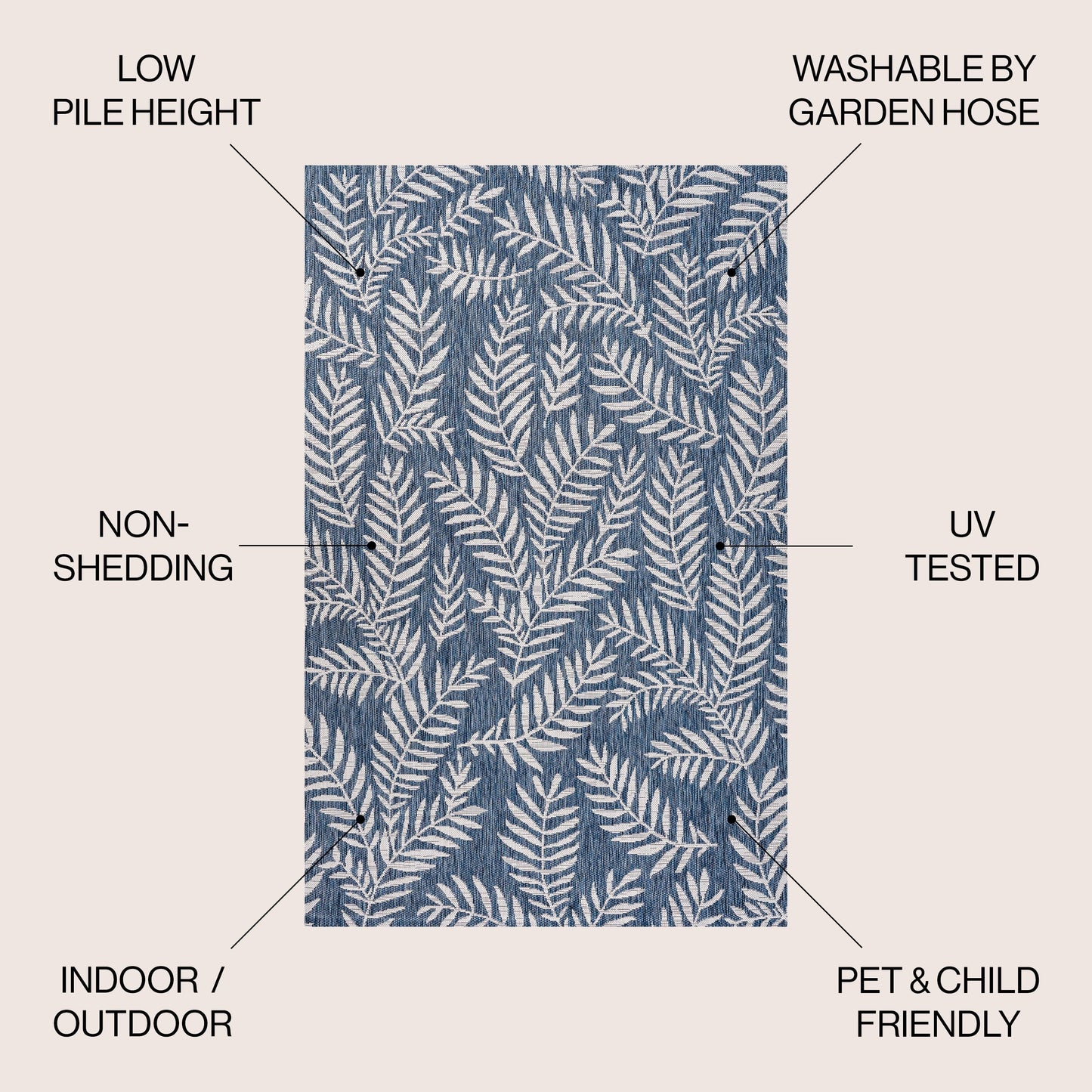 Tappeto per interni ed esterni JONATHAN Y Galon Palm Frond