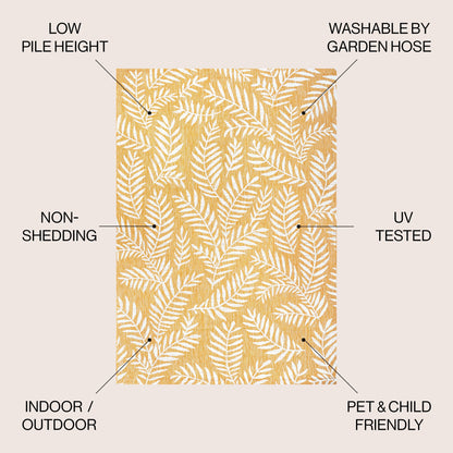 Tappeto per interni ed esterni JONATHAN Y Galon Palm Frond