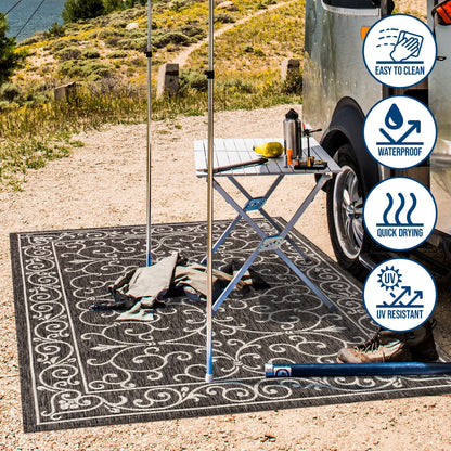 Tappeto per interni/esterni con trama a filigrana JONATHAN Y