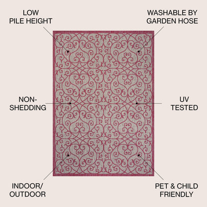 Tappeto per interni/esterni JONATHAN Y Ourika con trama testurizzata