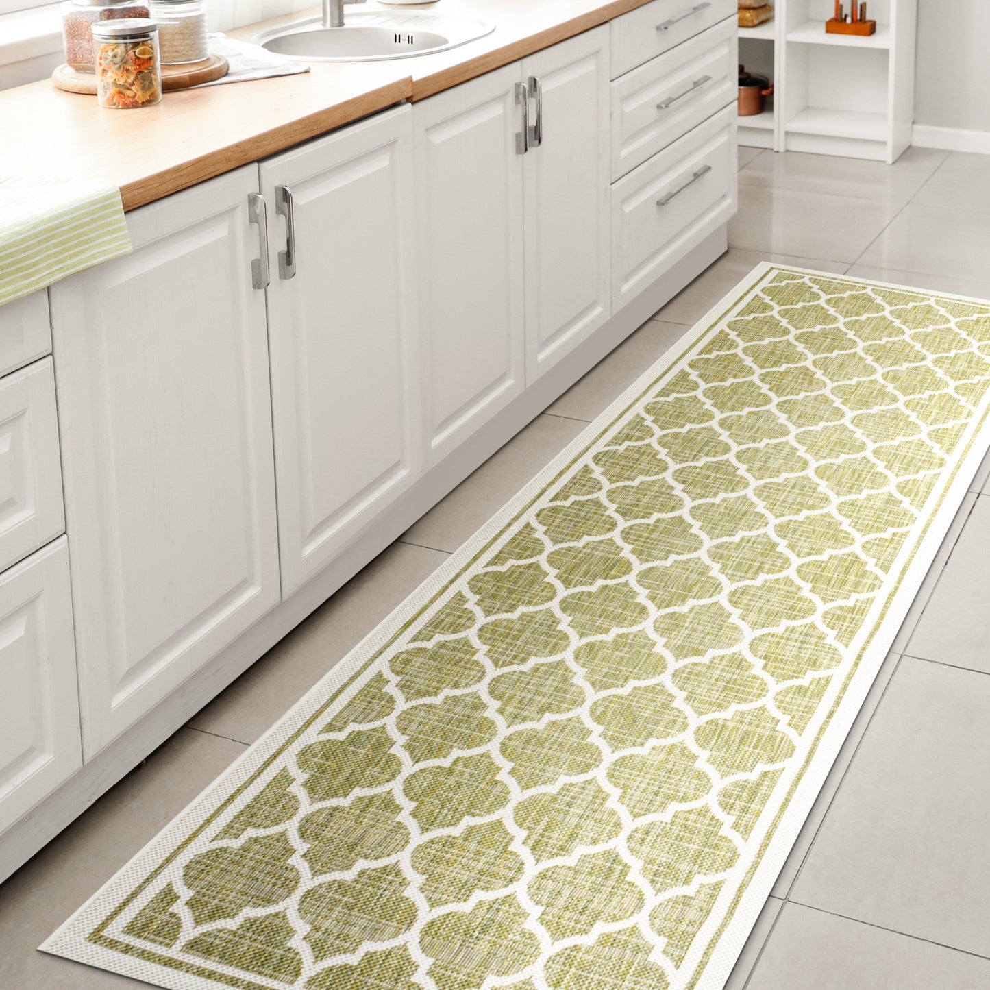 Tappeto per interni/esterni con trama testurizzata JONATHAN Y Zinnia