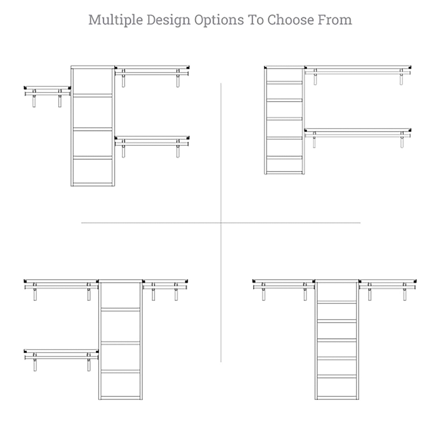 Sistema di armadi a muro in legno massello John Louis Home bianco