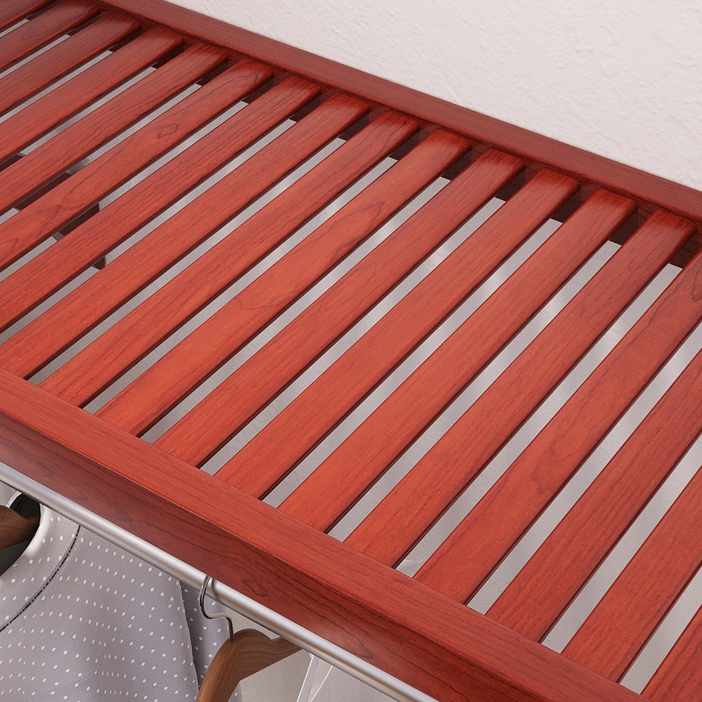 Sistema di armadiatura Simplicity in legno massello John Louis Home Reach-In Mogano rosso