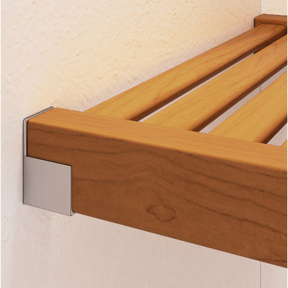 Sistema di armadiatura Simplicity in legno massello John Louis Home, color miele e acero