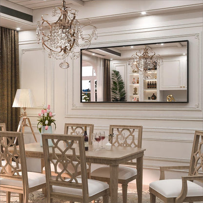 Specchio da parete per bagno moderno con cornice in metallo KEONJINN