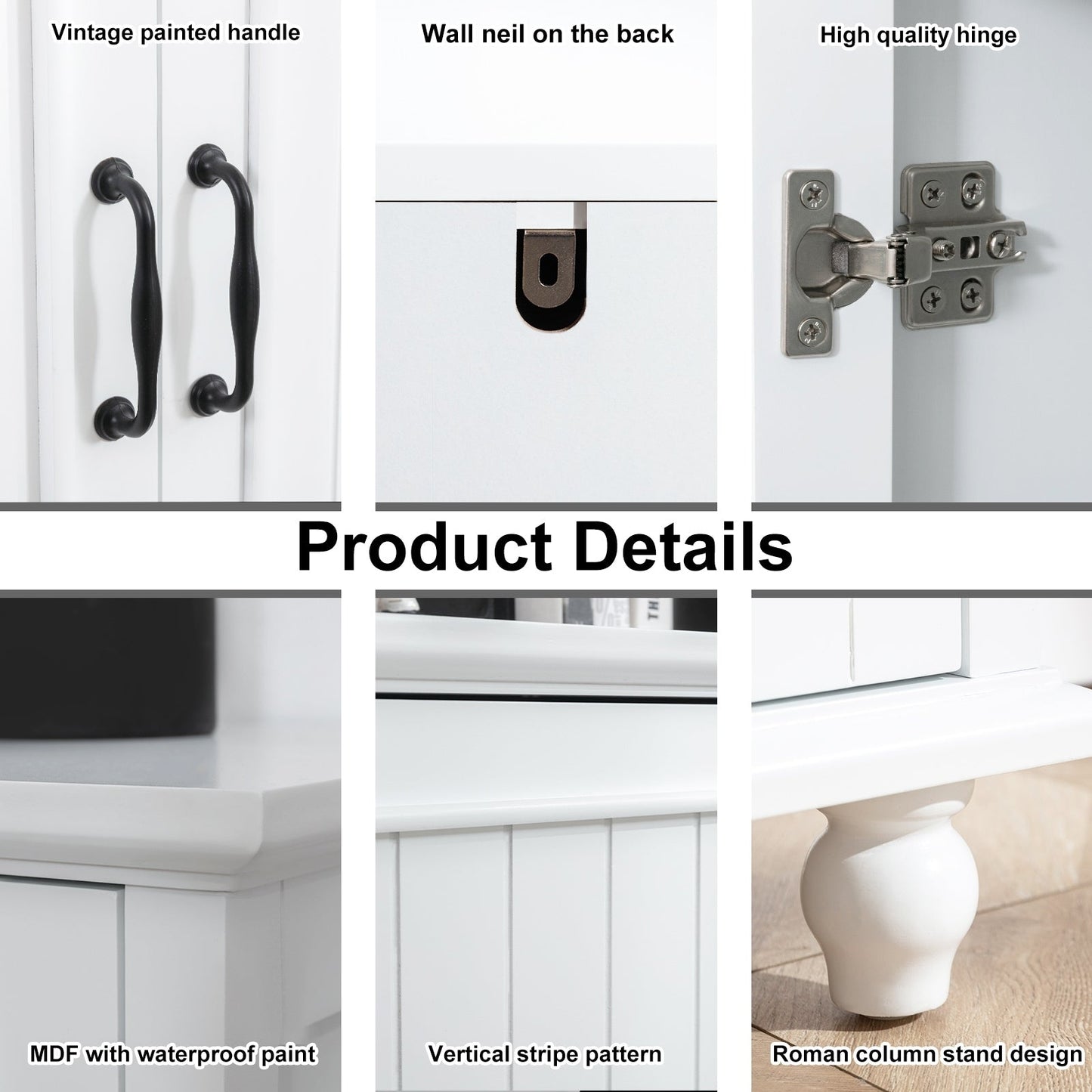 Credenza da cucina, mobile bar, mobiletto portaoggetti decorativo