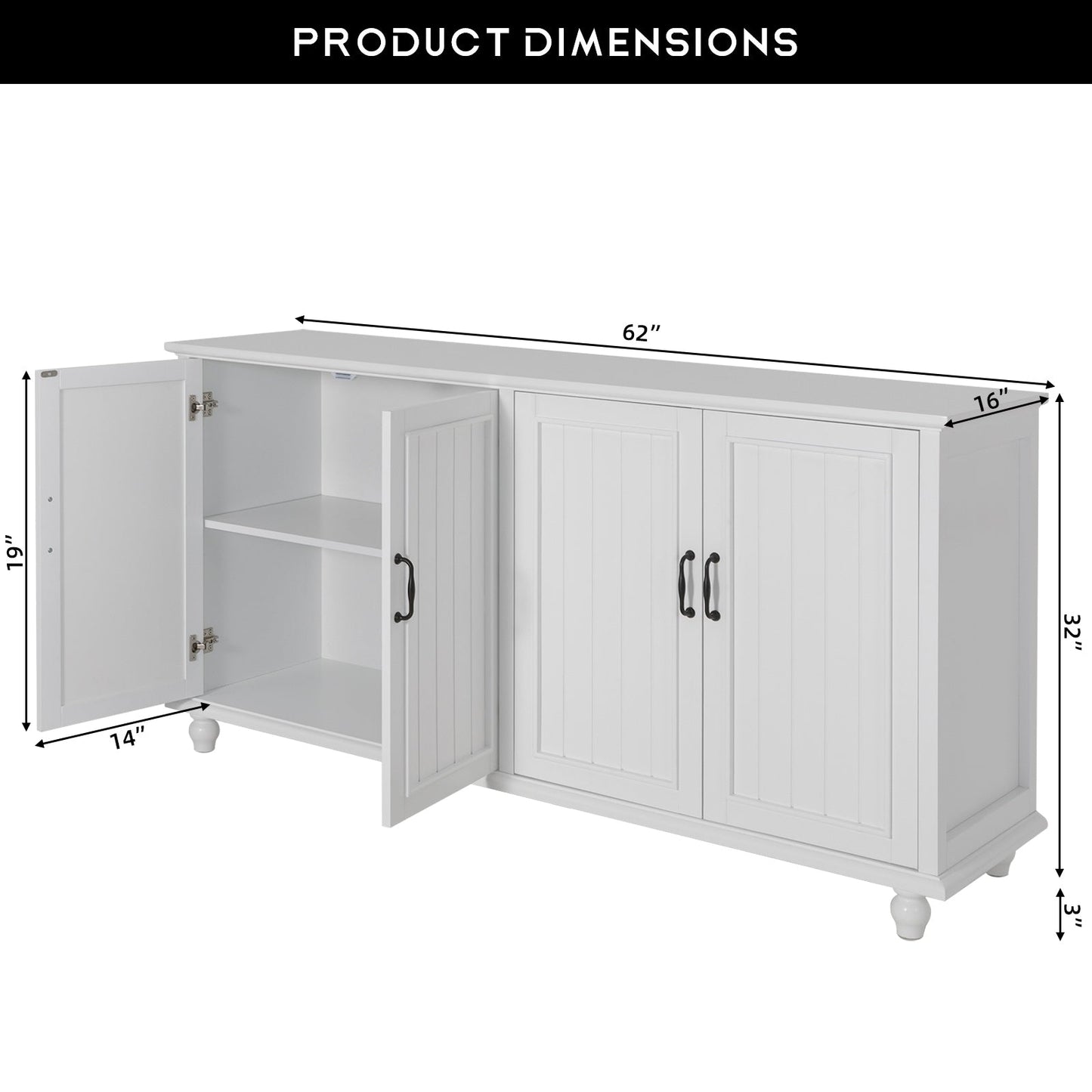 Credenza da cucina, mobile bar, mobiletto portaoggetti decorativo