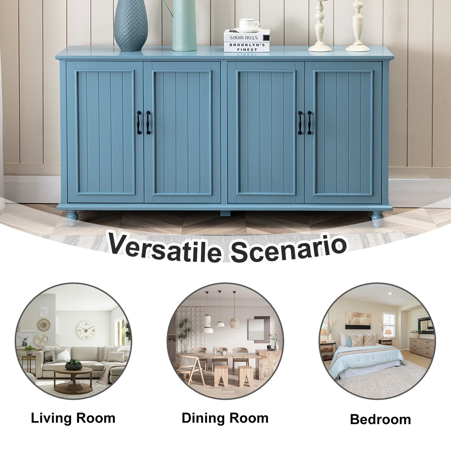 Credenza da cucina, mobile bar, mobiletto portaoggetti decorativo