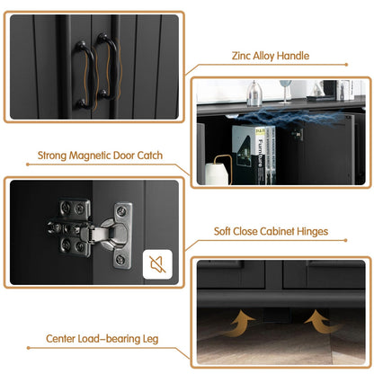 Credenza da cucina, mobile bar, mobiletto portaoggetti decorativo