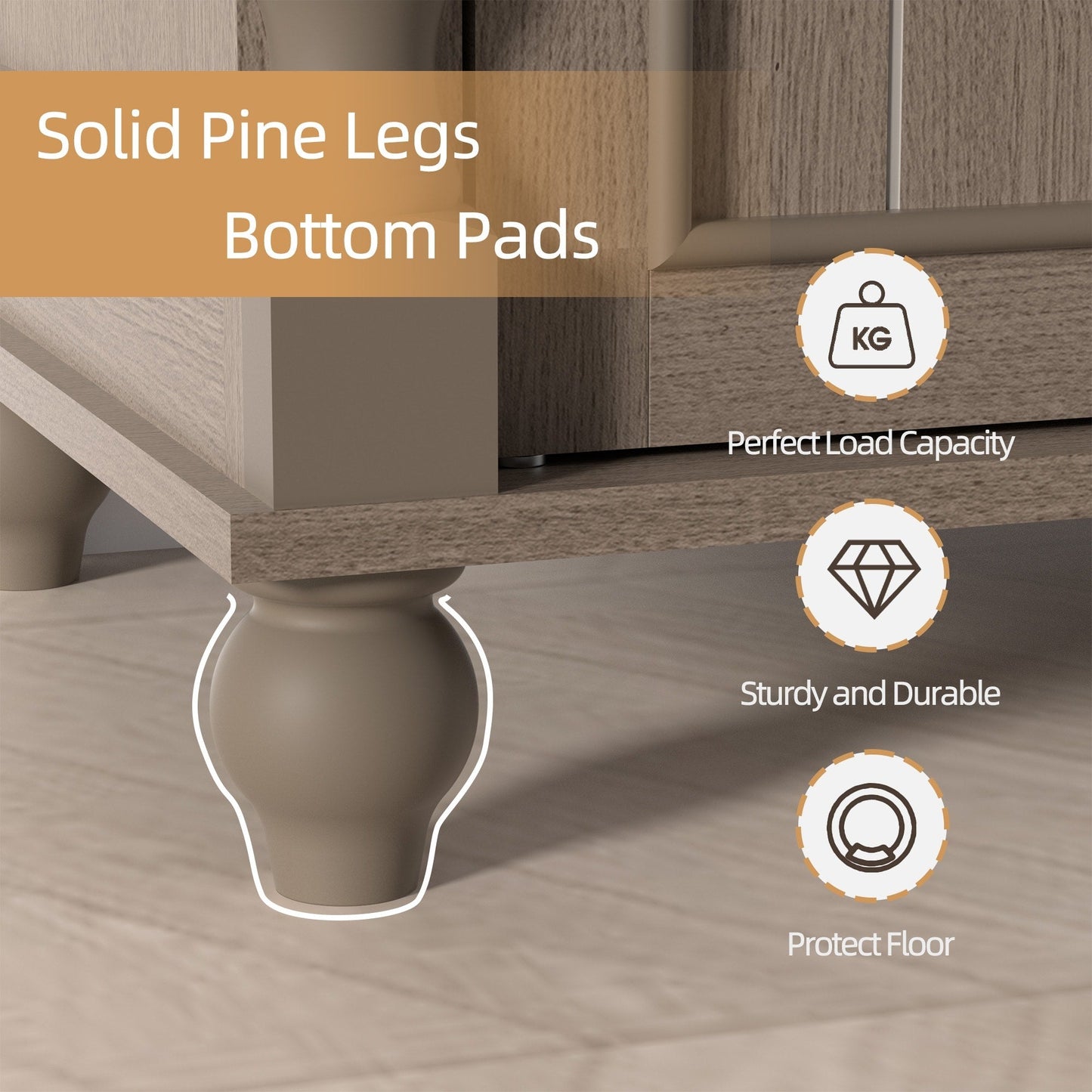 Credenza da cucina, mobile bar, mobiletto portaoggetti decorativo