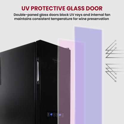 Frigorifero per vino indipendente Koolatron Slim Dual Zone da 18 bottiglie
