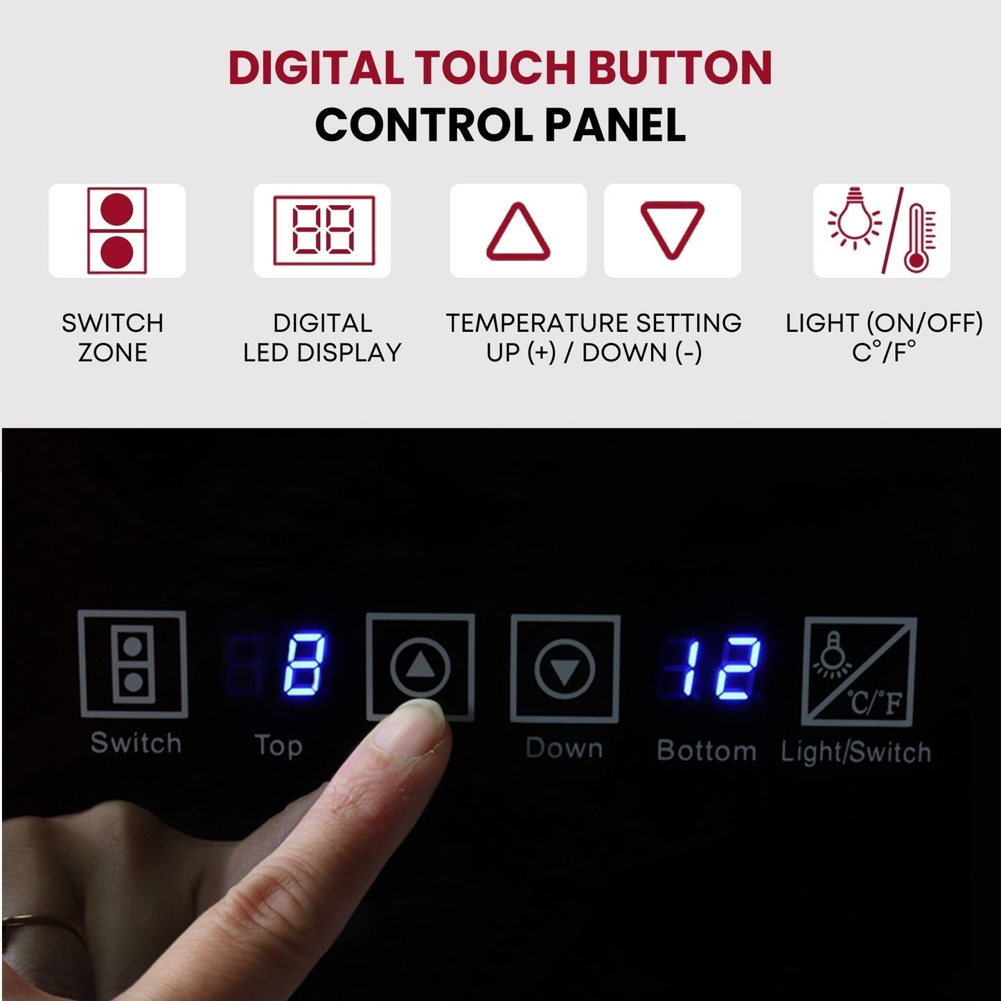 Frigorifero per vino indipendente Koolatron Slim Dual Zone da 18 bottiglie