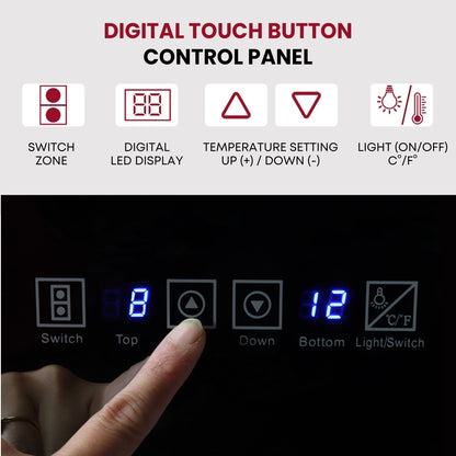 Frigorifero per vino indipendente Koolatron Slim Dual Zone da 18 bottiglie