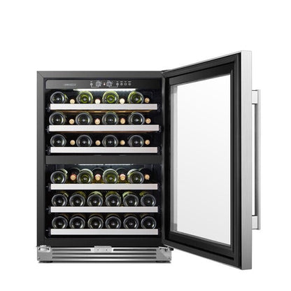 Refrigeratore per vino con compressore a doppia zona LanboPro da 24 pollici e 44 bottiglie