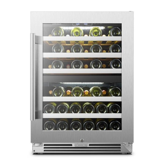 Refrigeratore per vino con compressore a doppia zona LanboPro da 24 pollici e 44 bottiglie