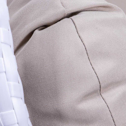 Sedia a forma di uovo sospesa LeisureMod per 2 persone con supporto - Amaca da esterno/interno in rattan e vimini per patio con cuscini