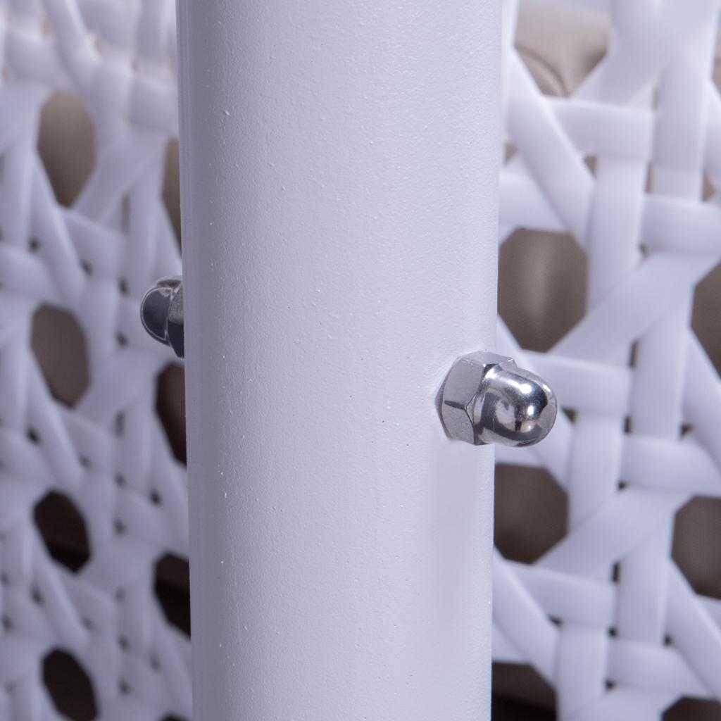 Sedia a forma di uovo sospesa LeisureMod per 2 persone con supporto - Amaca da esterno/interno in rattan e vimini per patio con cuscini