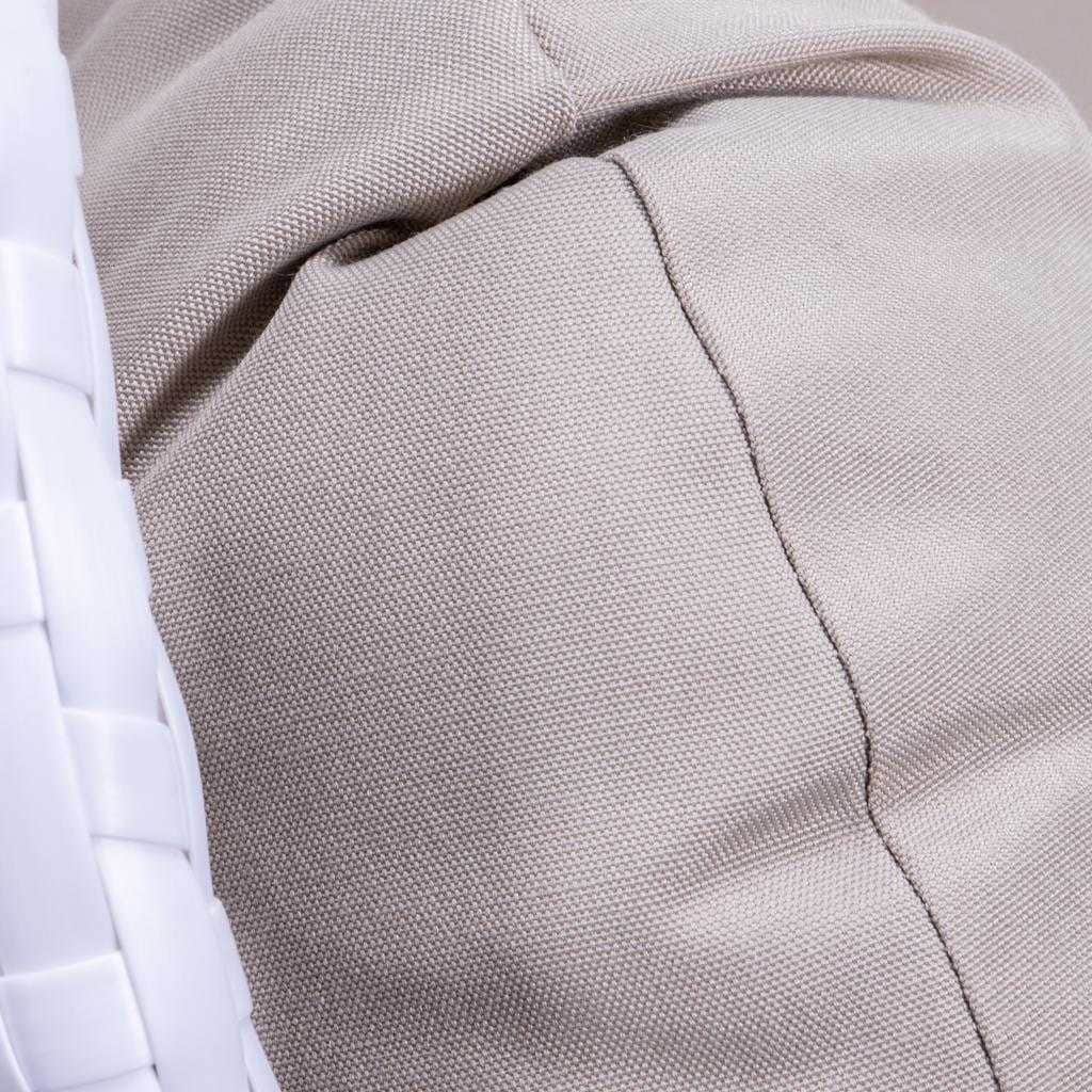 Sedia a forma di uovo sospesa LeisureMod per 2 persone con supporto - Amaca da esterno/interno in rattan e vimini per patio con cuscini