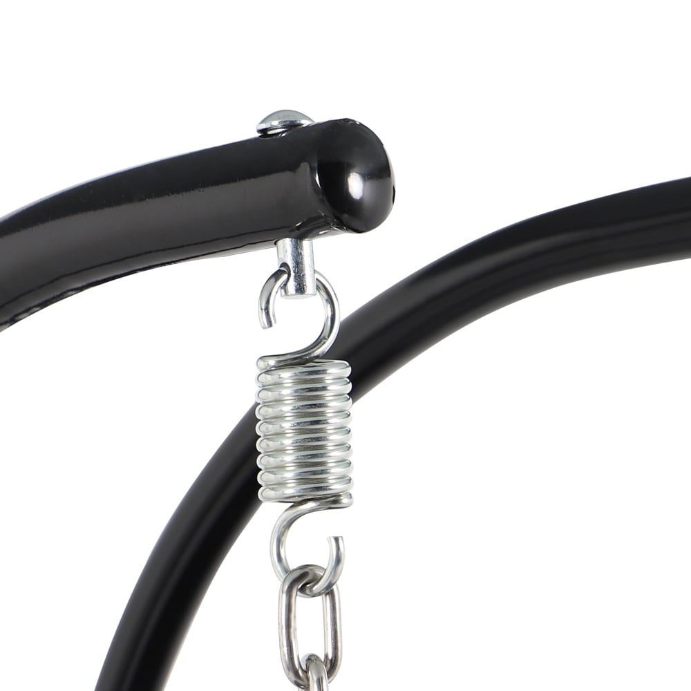 Sedia a forma di uovo sospesa LeisureMod per 2 persone con supporto - Amaca da esterno/interno in rattan e vimini per patio con cuscini