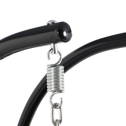 Sedia a forma di uovo sospesa LeisureMod per 2 persone con supporto - Amaca da esterno/interno in rattan e vimini per patio con cuscini