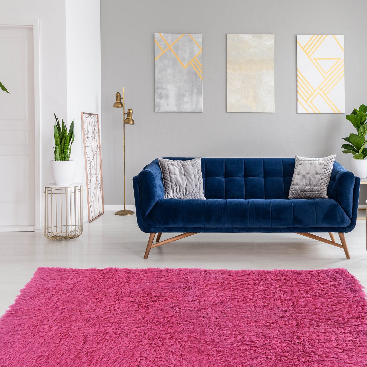 Tappeto Linon Flokati in lana spessa