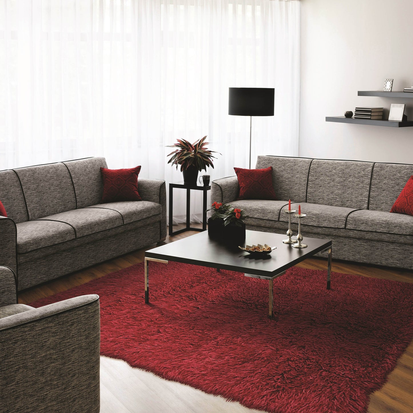 Tappeto Linon Flokati in lana spessa