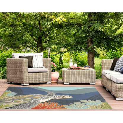 Liora Manne Ravella Akumal Tappeto per interni/esterni Ocean