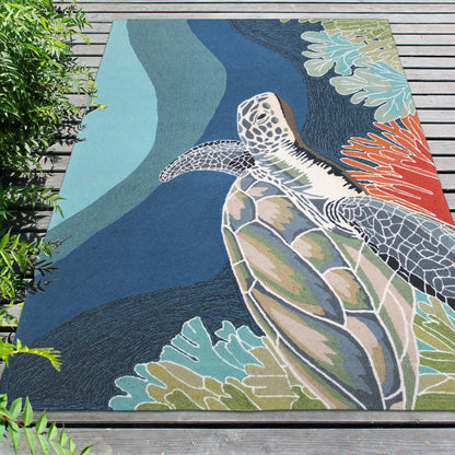 Liora Manne Ravella Akumal Tappeto per interni/esterni Ocean