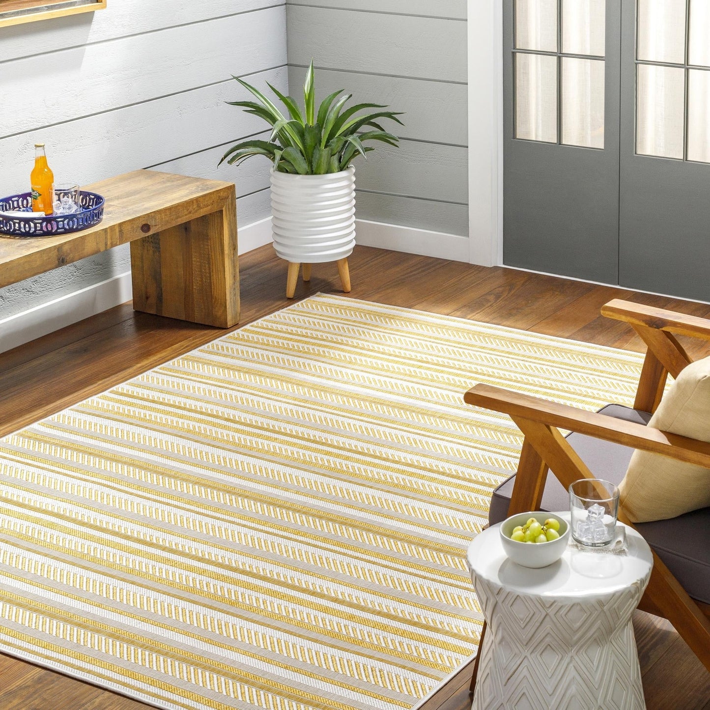 Tappeto da esterno Livabliss Eagean Bohemian Stripe