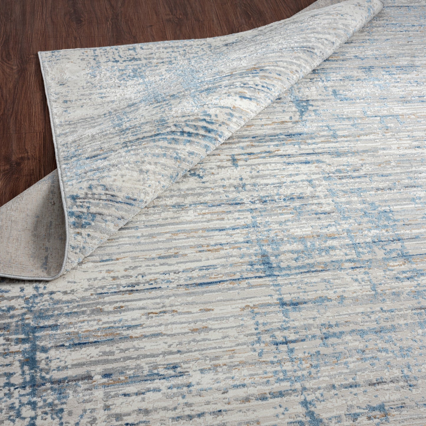 Tappeto Lumina a strisce astratte moderne e contemporanee a pelo lungo e corto