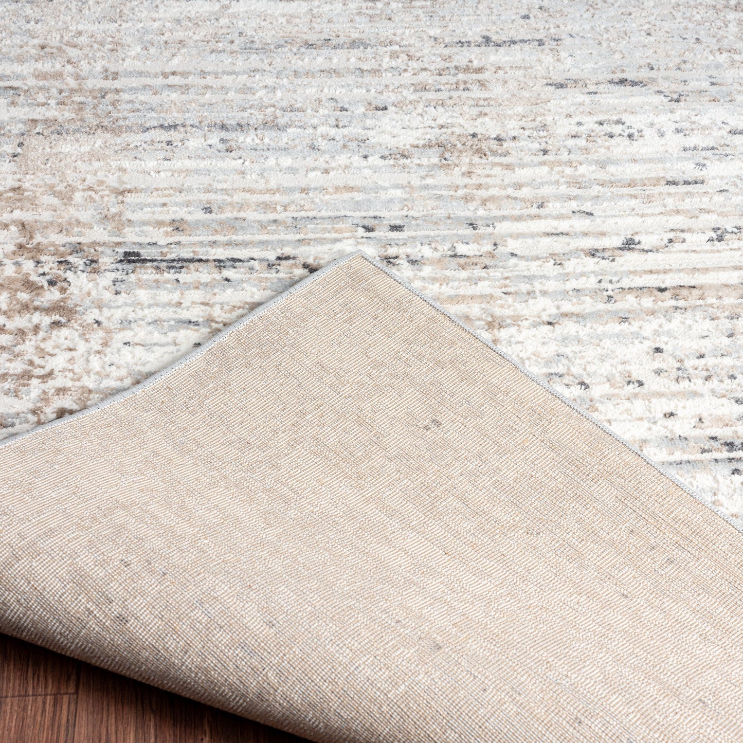 Tappeto Lumina a strisce astratte moderne e contemporanee a pelo lungo e corto