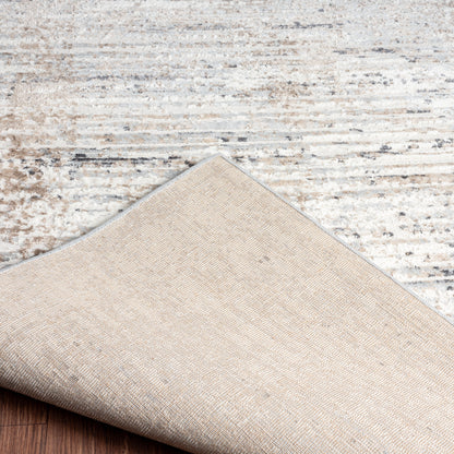 Tappeto Lumina a strisce astratte moderne e contemporanee a pelo lungo e corto