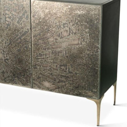 Credenza con porta in ferro con patina del deserto