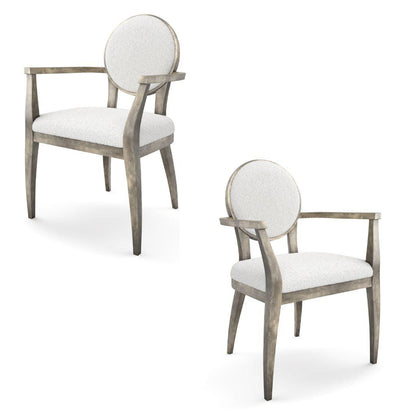 Poltrona da pranzo con schienale rotondo in stile moderno di metà secolo