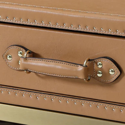 Tavolino da caffè in pelle Voyager